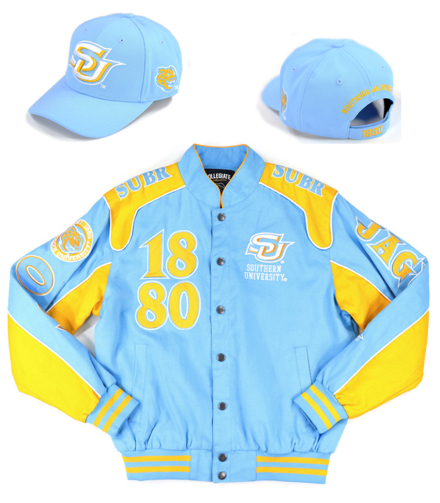 SOUTHERN UNIVERSITY RACING TWILL JACKET & CAP COMBO